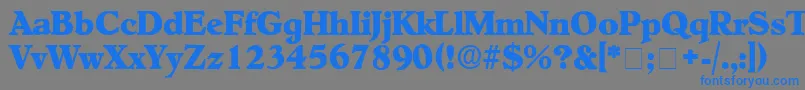 Saiba mais sobre a fonte NegotiatDisplaySsi Fonte NegotiatDisplaySsi – fontes azuis em um fundo cinza
