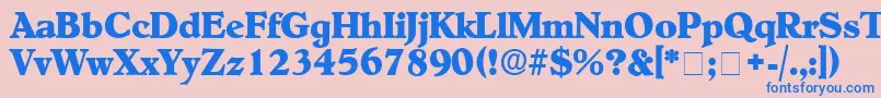 NegotiatDisplaySsi Font – Blue Fonts on Pink Background