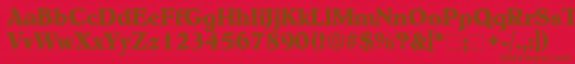 フォントNegotiatDisplaySsi – 赤い背景に茶色の文字