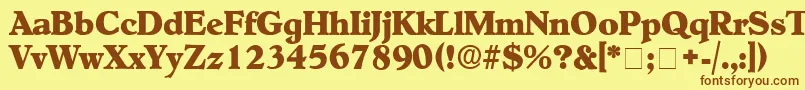Подробнее о шрифте NegotiatDisplaySsi Шрифт NegotiatDisplaySsi – коричневые шрифты на жёлтом фоне