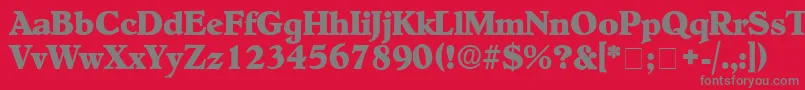 フォントNegotiatDisplaySsi – 赤い背景に灰色の文字