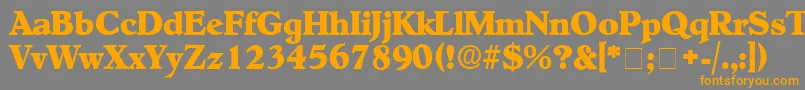 フォントNegotiatDisplaySsi – オレンジの文字は灰色の背景にあります。