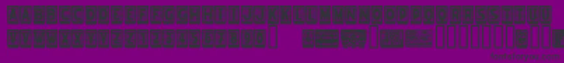 Czcionka PapelpicadoRegular – czarne czcionki na fioletowym tle