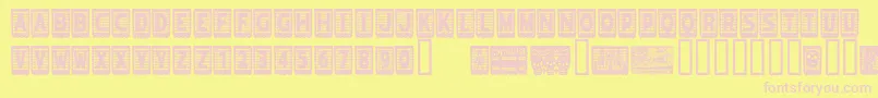 PapelpicadoRegular Font – Pink Fonts on Yellow Background