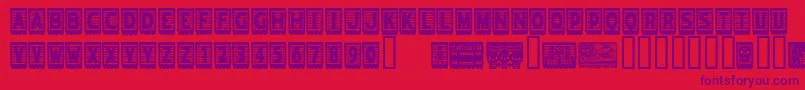 PapelpicadoRegular Font – Purple Fonts on Red Background
