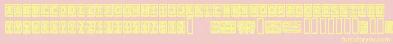 PapelpicadoRegular Font – Yellow Fonts on Pink Background