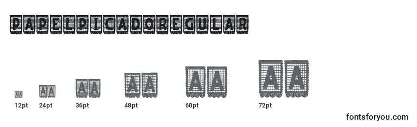PapelpicadoRegular Font Sizes