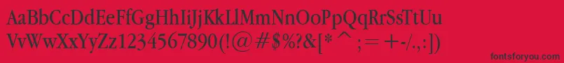 En savoir plus sur la police Apple Garamond Police Apple Garamond – polices noires sur fond rouge