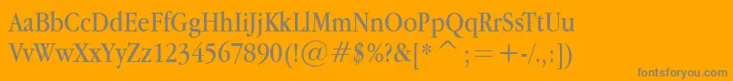 Подробнее о шрифте Apple Garamond Шрифт Apple Garamond – серые шрифты на оранжевом фоне