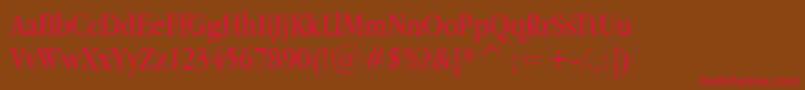 Apple Garamond Font – Red Fonts on Brown Background