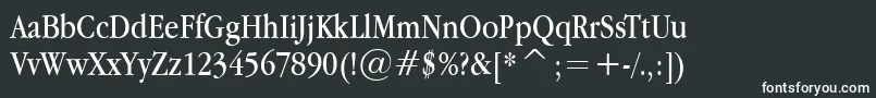 Подробнее о шрифте Apple Garamond Шрифт Apple Garamond – белые шрифты