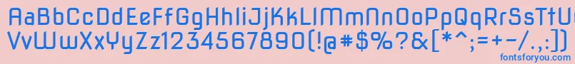 Novasquare Font – Blue Fonts on Pink Background