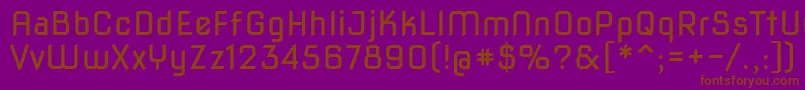 Novasquare-fontti – ruskeat fontit violetilla taustalla