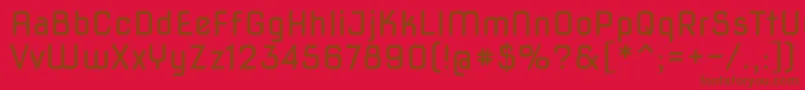 Novasquare-fontti – ruskeat fontit punaisella taustalla