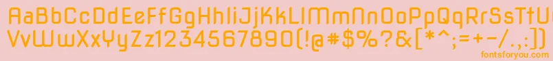 Novasquare Font – Orange Fonts on Pink Background