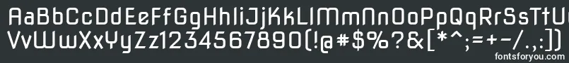 Шрифт Novasquare – белые шрифты на чёрном фоне
