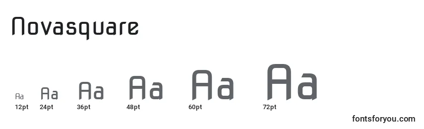 Novasquare Font Sizes