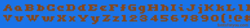 Ceriph0564 Font – Brown Fonts on Blue Background