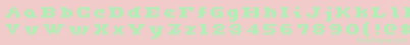 Ceriph0564 Font – Green Fonts on Pink Background