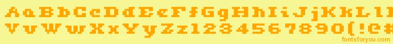 Ceriph0564 Font – Orange Fonts on Yellow Background