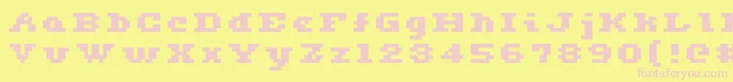 Ceriph0564 Font – Pink Fonts on Yellow Background