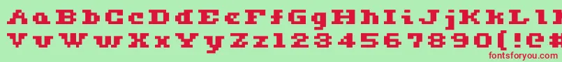 Ceriph0564 Font – Red Fonts on Green Background