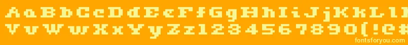 フォントCeriph0564 – オレンジの背景に黄色の文字