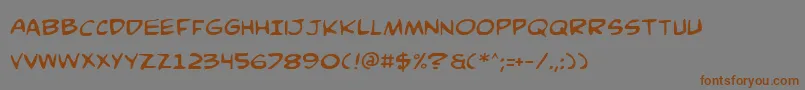 Fonte Comicv3 – fontes marrons em um fundo cinza