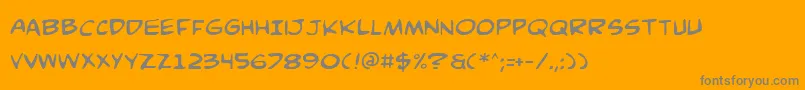 Comicv3 Font – Gray Fonts on Orange Background