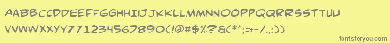 Comicv3 Font – Gray Fonts on Yellow Background