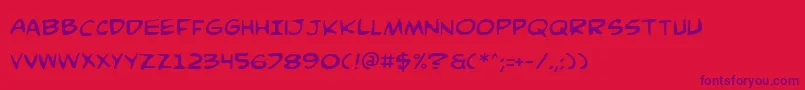 Comicv3 Font – Purple Fonts on Red Background