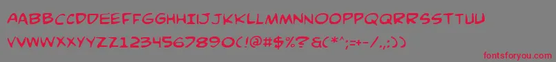 Comicv3 Font – Red Fonts on Gray Background