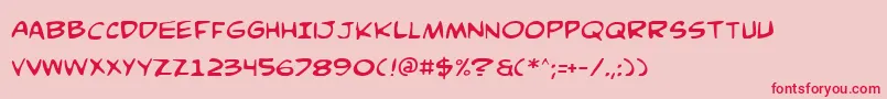 Comicv3 Font – Red Fonts on Pink Background