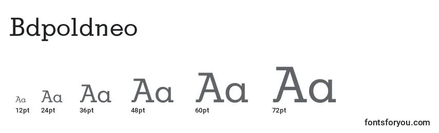 Bdpoldneo Font Sizes