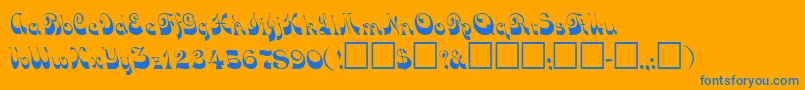Шрифт DominicRegular – синие шрифты на оранжевом фоне