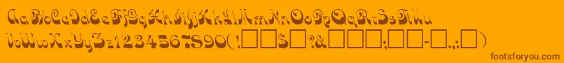 DominicRegular Font – Brown Fonts on Orange Background