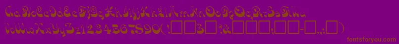 DominicRegular Font – Brown Fonts on Purple Background