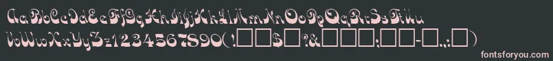 DominicRegular Font – Pink Fonts on Black Background