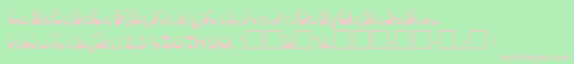 DominicRegular Font – Pink Fonts on Green Background