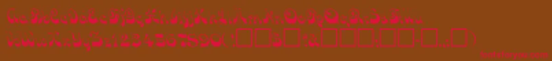 DominicRegular Font – Red Fonts on Brown Background