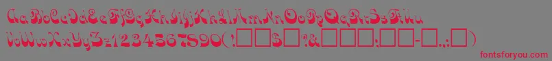 DominicRegular Font – Red Fonts on Gray Background