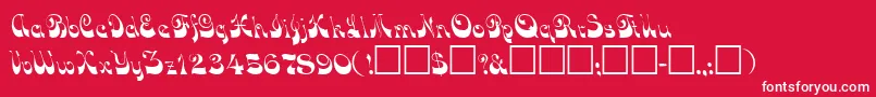 DominicRegular Font – White Fonts on Red Background
