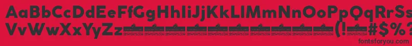 CocogothicHeavyTrial Font – Black Fonts on Red Background