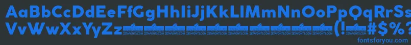 CocogothicHeavyTrial Font – Blue Fonts on Black Background