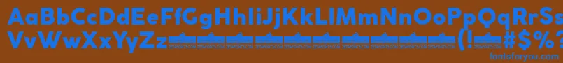 CocogothicHeavyTrial Font – Blue Fonts on Brown Background