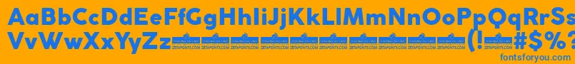 CocogothicHeavyTrial Font – Blue Fonts on Orange Background
