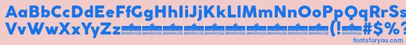 CocogothicHeavyTrial Font – Blue Fonts on Pink Background