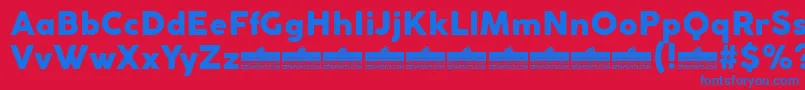 CocogothicHeavyTrial Font – Blue Fonts on Red Background
