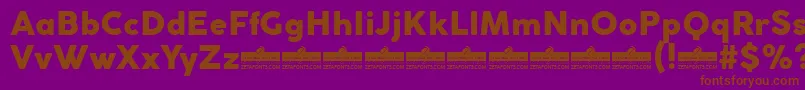 CocogothicHeavyTrial Font – Brown Fonts on Purple Background