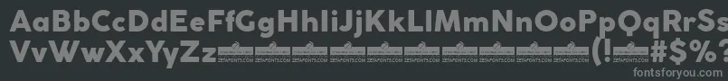 CocogothicHeavyTrial Font – Gray Fonts on Black Background